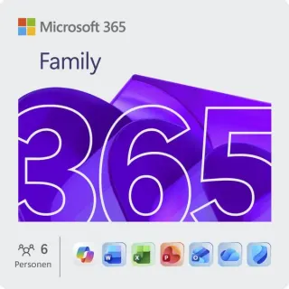 Microsoft Office M365 Family 6 User , Office-Software (Deutsch, 1 Jahr, für PC und MAC)