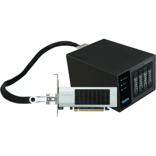 HighPoint RocketStor 6541AW 4-Bay PCIe 4.0 x16 NVMe, RAID-Gehäuse (schwarz)