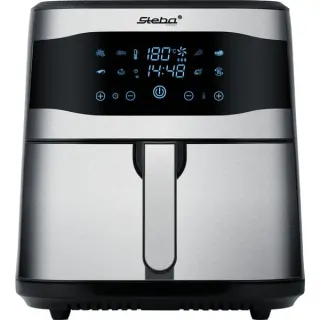 Steba Heißluftfritteuse HF 8000 Family (edelstahl/schwarz, 1.800 Watt, Korb 8 Liter)