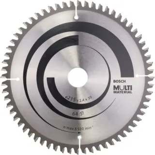 Bosch Professional PRO Multi Material Kreissägeblatt, Ø 235mm, 64Z (Bohrung 30mm, für Handkreissägen)