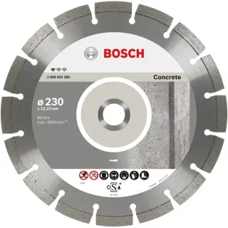 Bosch Professional Diamanttrennscheibe Standard for Concrete, Ø 230mm (10 Stück, Bohrung 22,23mm)