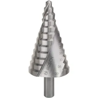 Bosch Professional HSS-Stufenbohrer, Ø 6mm - Ø 39mm (12 Stufen, mit Spiralnut)