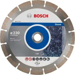 Bosch Professional Diamanttrennscheibe Standard for Stone, Ø 230mm (10 Stück, Bohrung 22,23mm)