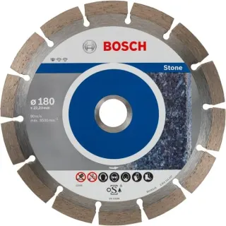 Bosch Professional Diamanttrennscheibe Standard for Stone, Ø 180mm (10 Stück, Bohrung 22,23mm)
