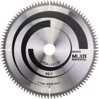 Bosch Professional PRO Multi Material Kreissägeblatt, Ø 254mm, 96Z (Bohrung 30mm, für Kapp- & Gehrungssägen)
