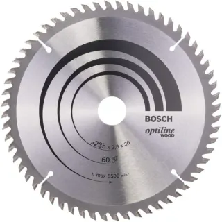 Bosch Professional PRO Wood Kreissägeblatt, Ø 235mm, 60Z (Bohrung 30mm, für Handkreissägen)