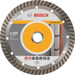 Bosch Professional Diamanttrennscheibe Standard for Universal Turbo, Ø 180mm (10 Stück, Bohrung 22,23mm)