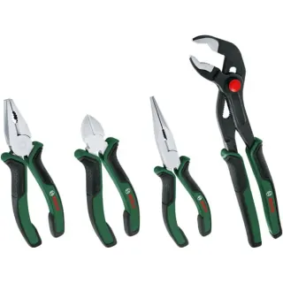 Bosch Heimwerken & Garten Zangen-Set 1600A02W7K, 4-teilig (grün/schwarz)