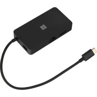 Microsoft USB-C Travel Hub, Dockingstation (schwarz, HDMI, RJ-45, USB)