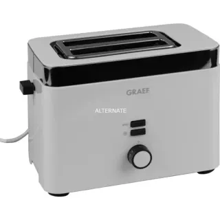 Graef Toaster TO61 (weiß, 888 Watt, für 2 Scheiben Toast)