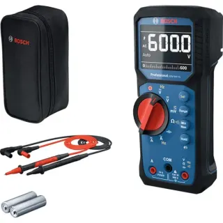 Bosch Professional Digitales Multimeter GDM 600-15 Professional, Messgerät (blau/schwarz, 2x Batterien, Tasche)