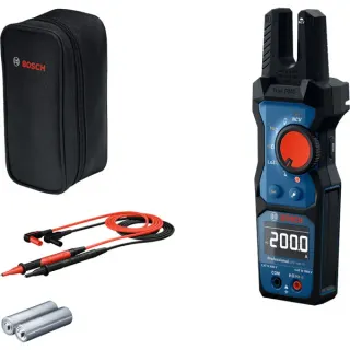 Bosch Professional Offene Strommesszange GFM 1000-15, Messgerät (blau/schwarz, 2x Batterien, Tasche)