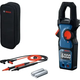 Bosch Professional Strommesszange GMC 600-15 Professional, Messgerät (blau/schwarz, 2x Batterien, Tasche)