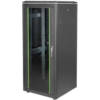 Digitus Netzwerkschrank Unique Serie - 600x600 mm (BxT), IT-Schrank (schwarz, 26 Höheneinheiten)