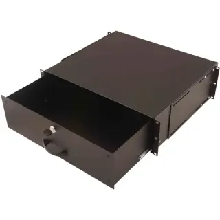 Digitus Tastatureinschub & Dokumentenablage für 483 mm (19")-Schränke, Schublade (schwarz, 3 Höheneinheiten)