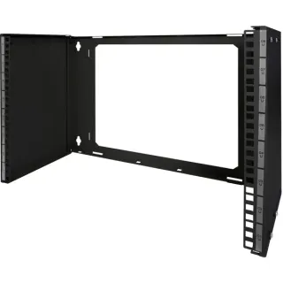 Digitus Patch-Halter zur Wandmontage für 483 mm (19") Installationen, Wandhalterung (schwarz, 8 Höheneinheiten)