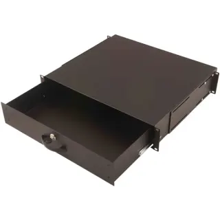 Digitus Dokumentenablage 2 HE, Schublade (schwarz, abschließbar)