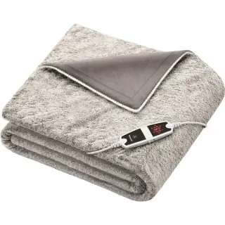 Beurer XXL Wärme-Kuscheldecke HD 150 Nordic, Heizdecke (grau, 150 x 200 cm)