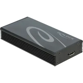 DeLOCK Externes Gehäuse für M.2 NVMe PCIe SSD mit SuperSpeed USB 20 Gbps (USB 3.2 Gen 2x2) USB Type-C Buchse, Laufwerksgehäuse (schwarz)