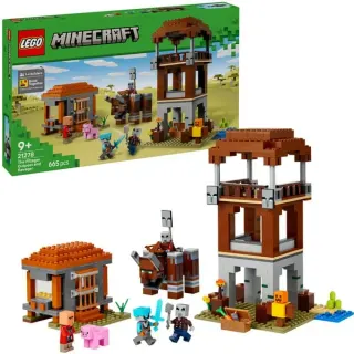 LEGO 21278 Minecraft Ein Verwüster am Plünderer-Außenposten, Konstruktionsspielzeug