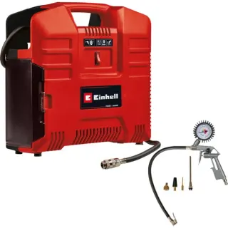 EINHELL Akku-Koffer-Kompressor TE-AC 36/8 Li OF Set - Solo, 36Volt (2x18V) (rot, ohne Akku und Ladegerät)
