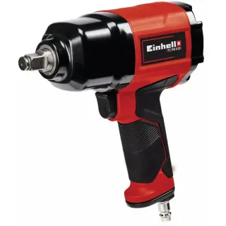 EINHELL Druckluft-Schlagschrauber TC-PW 610 (schwarz/rot, Lösemoment 610 Nm, 1/2", inkl. 10 Stecknüsse)