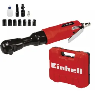 EINHELL Druckluft-Ratschenschrauber TC-PR 68, Schlagschrauber (rot/schwarz, Lösemoment 68 Nm, 1/2", inkl. 7 Stecknüsse, Koffer)