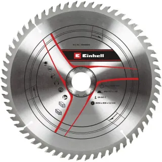 EINHELL Kreissägeblatt HM, Ø 250 x 30mm, 3,2mm, 60Z (für Zug-Kapp- & Gehrungssägen, Tischkreissägen)