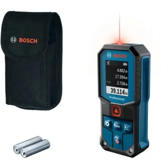 Bosch Professional Laser-Entfernungsmesser GLM 40-31 Professional (blau/schwarz, Reichweite 50m, rote Laserlinie)