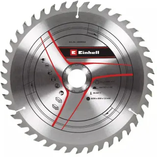 EINHELL Dünnschnitt-Kreissägeblatt HM, Ø 250 x 30mm, 1,8mm, 42Z (für Zug-Kapp- & Gehrungssägen TE-SM 216 Dual, TC-SM 216 u.a.)