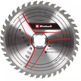 EINHELL Dünnschnitt-Kreissägeblatt HM, Ø 210 x 30mm, 1,8mm, 40Z (für Akku-Tischkreissäge TE-TS 36/210 Li u.a.)