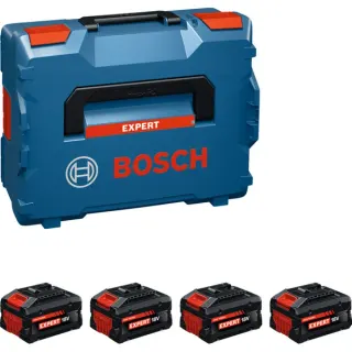 Bosch Professional Expert Akku EXBA18V-55, 4 Stück (schwarz, L-BOXX, AMPShare Alliance)