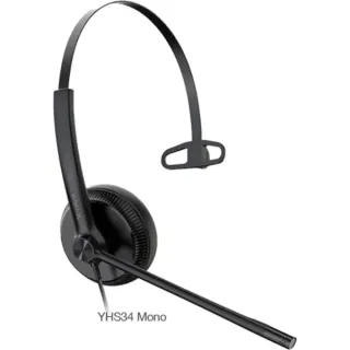 Yealink YHS34 Mono, Headset (schwarz, Lederohrpolster)