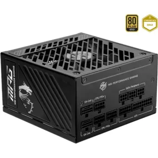MSI MPG A850GS PCIE5, PC-Netzteil (schwarz, 1x 12-Pin High Power GPU, 3x PCIe, Kabelmanagement, 850 Watt)