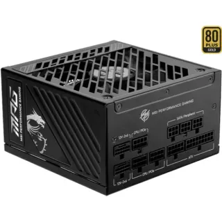 MSI MPG A1250GS PCIE5, PC-Netzteil (schwarz, 2x 12-Pin High Power GPU, 1x PCIe, Kabelmanagement, 1250 Watt)