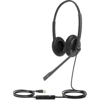 Yealink UH34 , Headset (schwarz, Microsoft Teams, 3,5 mm Klinke, USB-C, Stereo, Leder-Ohrpolstern)