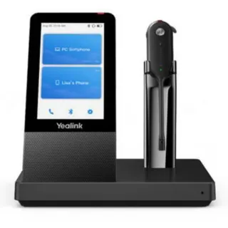 Yealink WH67 UC, Headset (schwarz, DECT-Headset mit All-in-One-UC-Workstation)