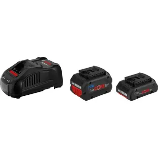 Bosch Professional Starter-Set 18V, ProCORE 18V 4.0Ah + ProCORE 18V 5.5Ah + GAL 1880 CV Professional (schwarz, 2x Akku + Ladegerät, AMPShare Alliance)