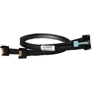 ICY BOX Kabel MCIO x8 SFF-TA-1016 > 2x MCIO x4 SFF-TA-1016 (schwarz, 50cm)