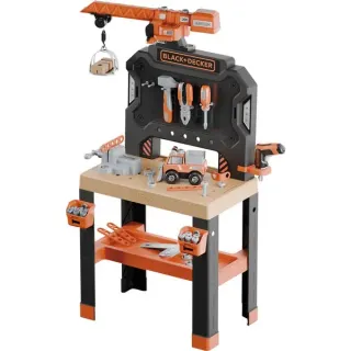 Smoby Black+Decker Werkbank mit Kran, Kinderwerkzeug