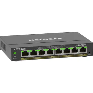 Netgear GS308EPP, Switch (schwarz)