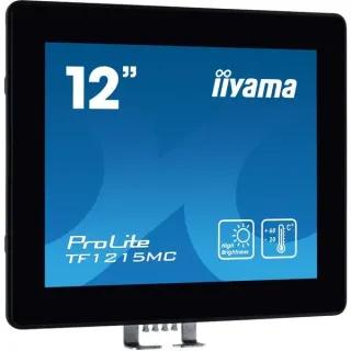 iiyama TF1215MC-B1, LED-Monitor (31 cm (12.1 Zoll), schwarz, XGA, IPS, Touchscreen, IP65)