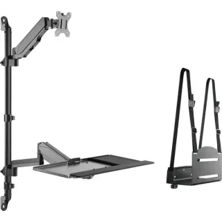 Digitus Flexibler Steh-/ Sitz-Arbeitsplatz, Monitorhalterung (schwarz)