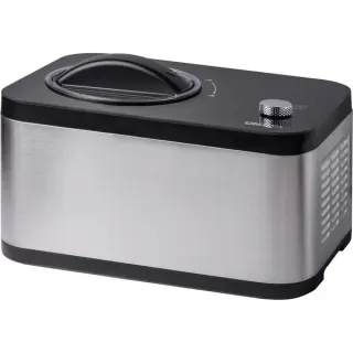 Unold 2-in-1 Eismaschine & Joghurtbereiter EVA (edelstahl/schwarz, für 1.500ml Eiscreme, 120 Watt Kompressor)