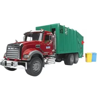 bruder 02812 MACK Granite Müll-LKW, Modellfahrzeug (grün/rot)