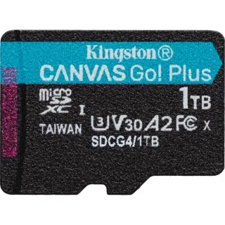 Kingston Canvas Go! Plus 1 TB microSDXC, Speicherkarte (schwarz, UHS-I U3, Class 10, V30, A2)