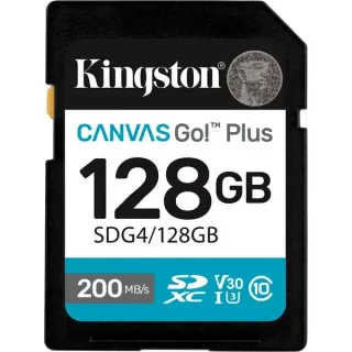 Kingston Canvas Go! Plus 128GB SDXC, Speicherkarte (schwarz, UHS-I U3, Class 10, V30)