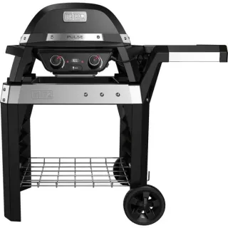 Weber Elektrogrill Pulse 2000 mit Wagen (schwarz/silber, 2.200 Watt)