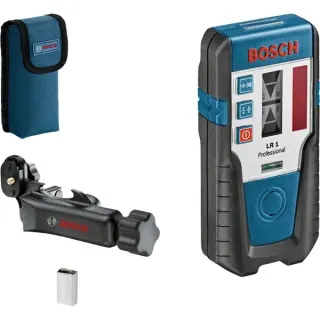 Bosch Professional Laser-Empfänger LR 1 Professional, mit Halterung (blau/schwarz, für Rotationslaser GRL 400 H / GRL 300 HV)