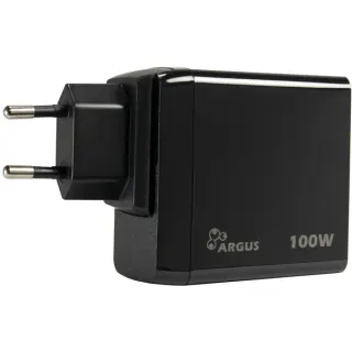 Inter-Tech Ladegerät Argus PD-3100, USB-C Charger (schwarz, 2 Meter Kabel, PD 3.0, 100 Watt)